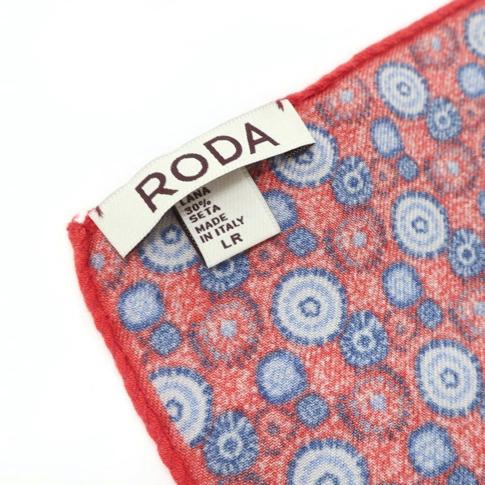 [Used] RODA Wool Silk Pocket Square Red x Blue [RED] [A/W] [Condition Rank B] ​​[Men&