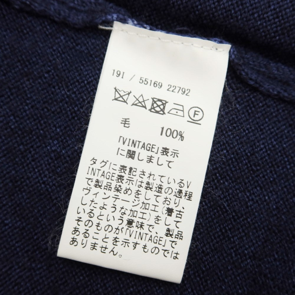 [Used] GRAN SASSO Wool Knit Cardigan Navy [Size 44] [NVY] [A/W] [Condition Rank B] ​​[Men&