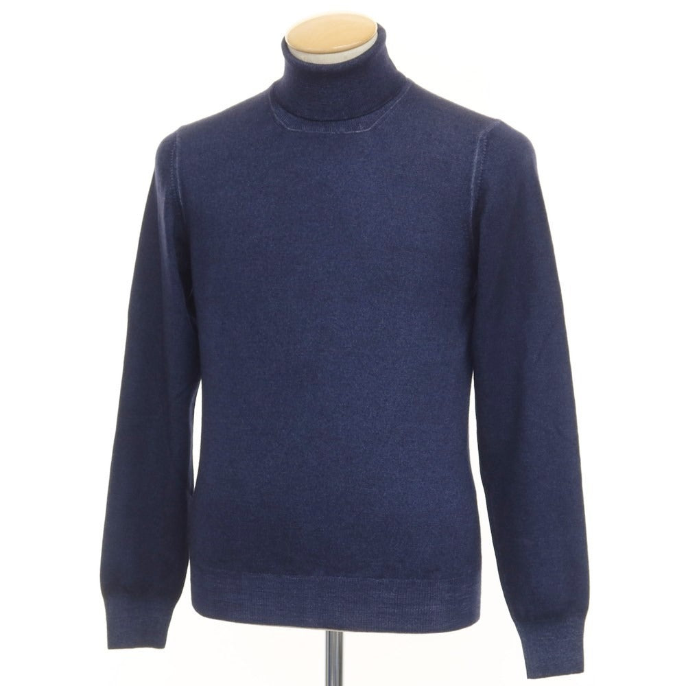 【中古】グランサッソ GRAN SASSO ウール タートルネック プルオーバーニット ネイビー【サイズ44】【NVY】【A/W】【状態ランクA】【メンズ】【768886】