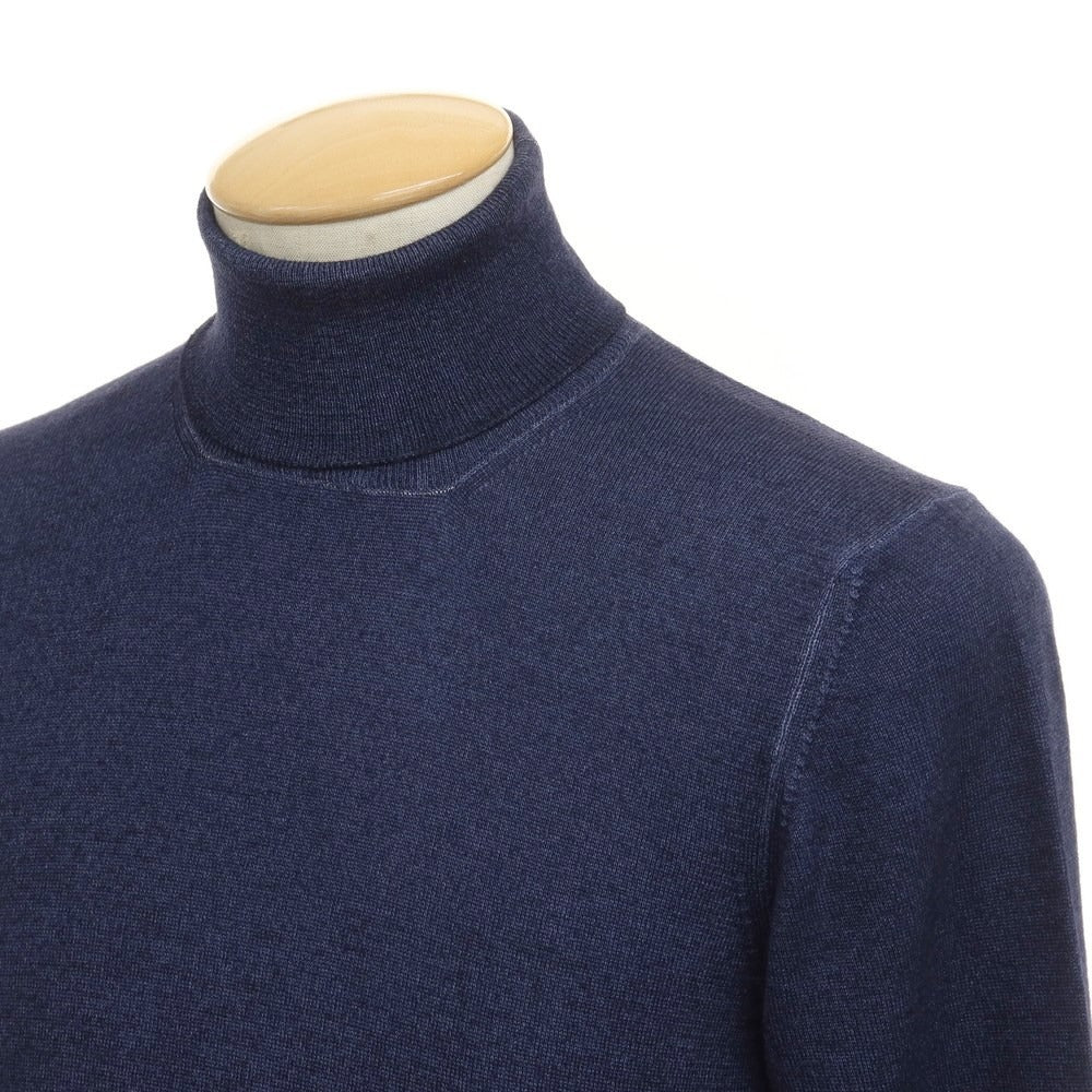 【中古】グランサッソ GRAN SASSO ウール タートルネック プルオーバーニット ネイビー【サイズ44】【NVY】【A/W】【状態ランクA】【メンズ】【768886】