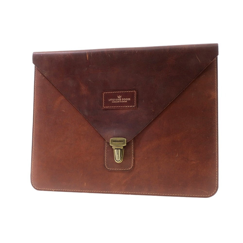 [Used] LITTLE KING GOODS Oiled Leather Clutch Bag Brown [Condition Rank B] [Unisex]
 [CPD]