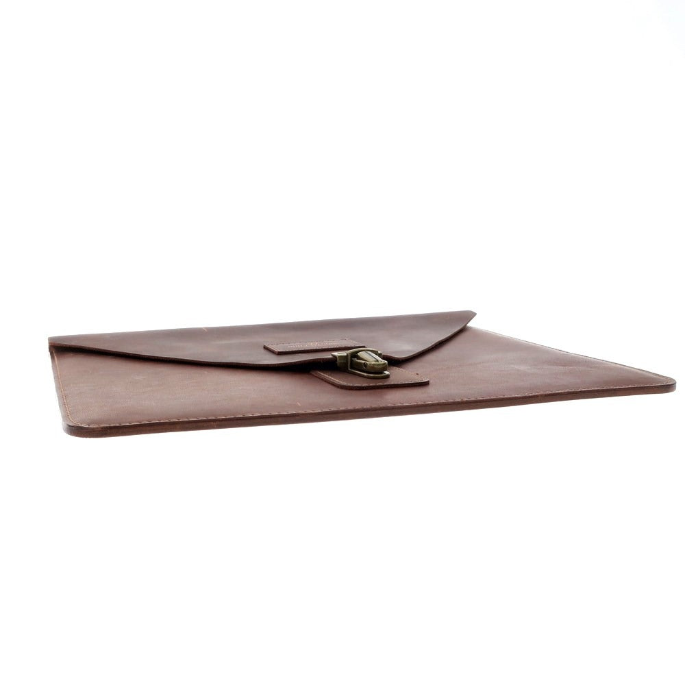 [Used] LITTLE KING GOODS Oiled Leather Clutch Bag Brown [Condition Rank B] [Unisex]
 [CPD]