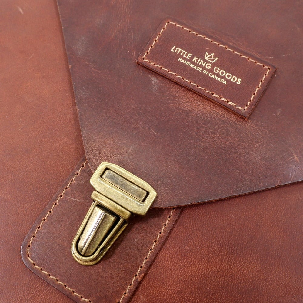 [Used] LITTLE KING GOODS Oiled Leather Clutch Bag Brown [Condition Rank B] [Unisex]
 [CPD]