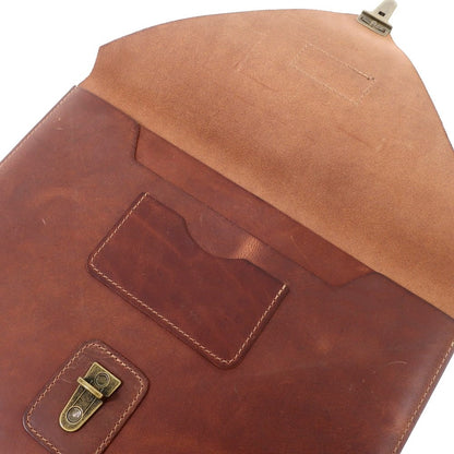 [Used] LITTLE KING GOODS Oiled Leather Clutch Bag Brown [Condition Rank B] [Unisex]
 [CPD]