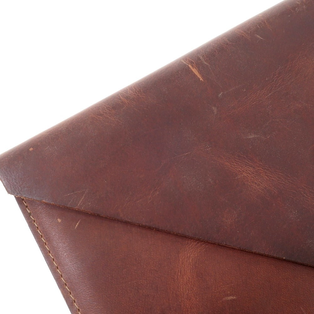 [Used] LITTLE KING GOODS Oiled Leather Clutch Bag Brown [Condition Rank B] [Unisex]
 [CPD]