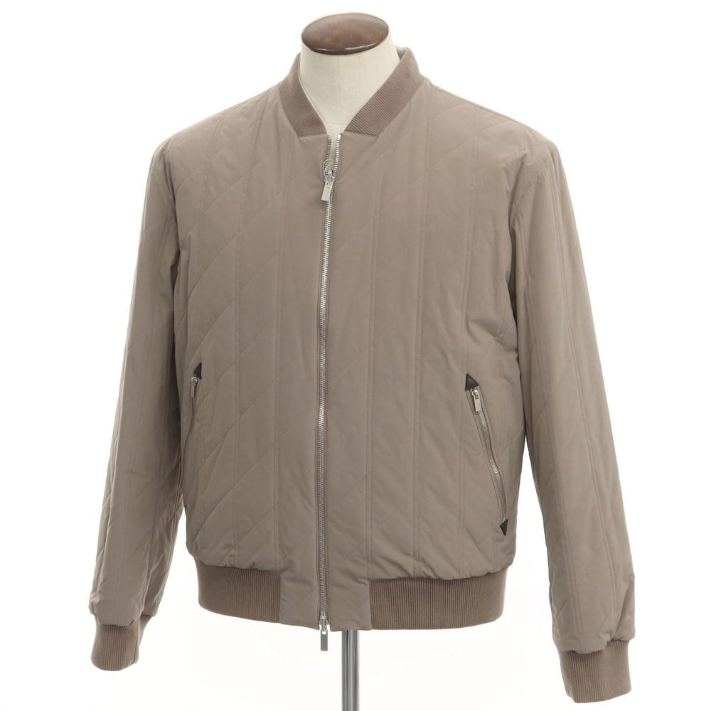 [Used] Hermes HERMES stretch nylon reversible padded zip-up blouson grayish taupe [size 54] [GRY] [A/W] [Condition rank A] [Men&