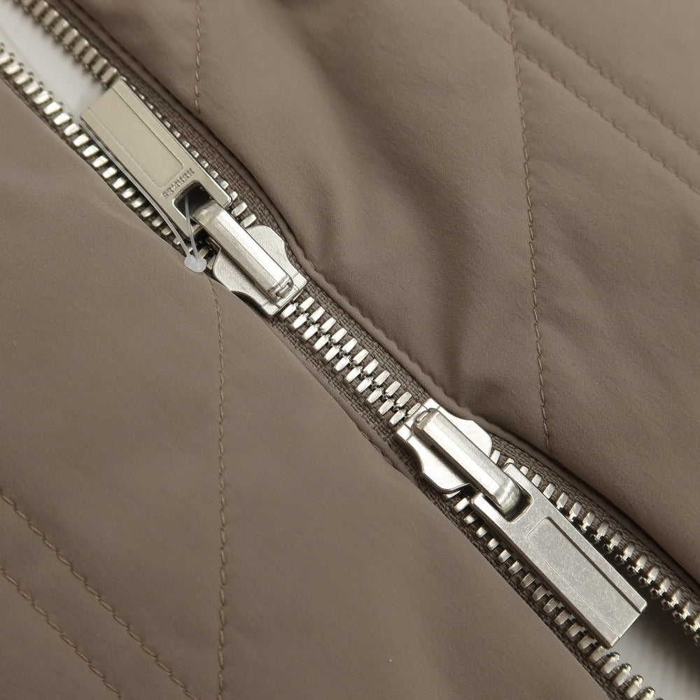 [Used] Hermes HERMES stretch nylon reversible padded zip-up blouson grayish taupe [size 54] [GRY] [A/W] [Condition rank A] [Men&