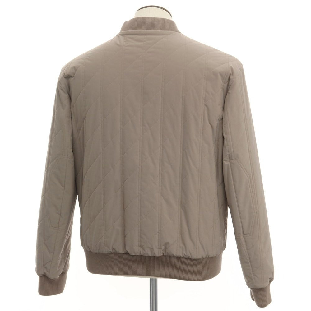 [Used] Hermes HERMES stretch nylon reversible padded zip-up blouson grayish taupe [size 54] [GRY] [A/W] [Condition rank A] [Men&