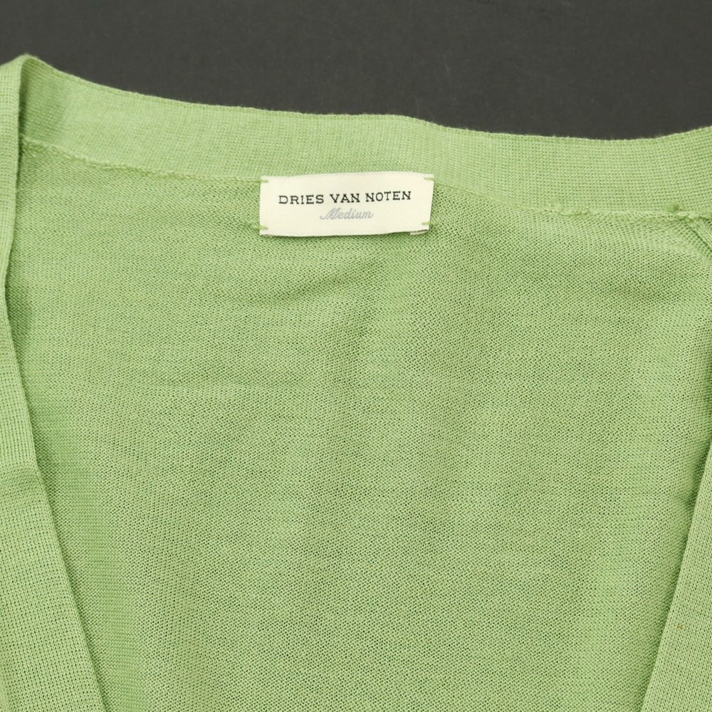 [Used] DRIES VAN NOTEN Silk Cotton Knit Cardigan Light Green [M] [Condition Rank C] [Men&