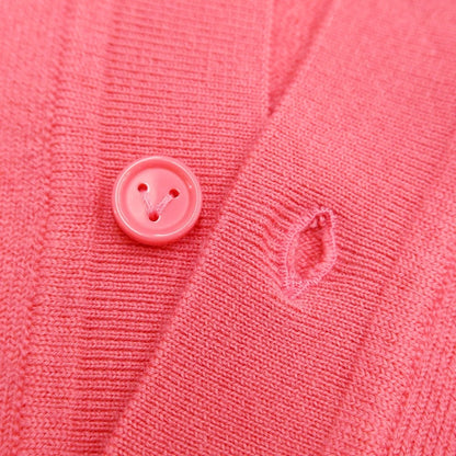 [Used] [Unused] BOTTEGA VENETA Wool polyester polo knit, pink [Size L] [PNK] [A/W] [Condition rank S] [Men&