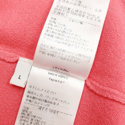 [Used] [Unused] BOTTEGA VENETA Wool polyester polo knit, pink [Size L] [PNK] [A/W] [Condition rank S] [Men&