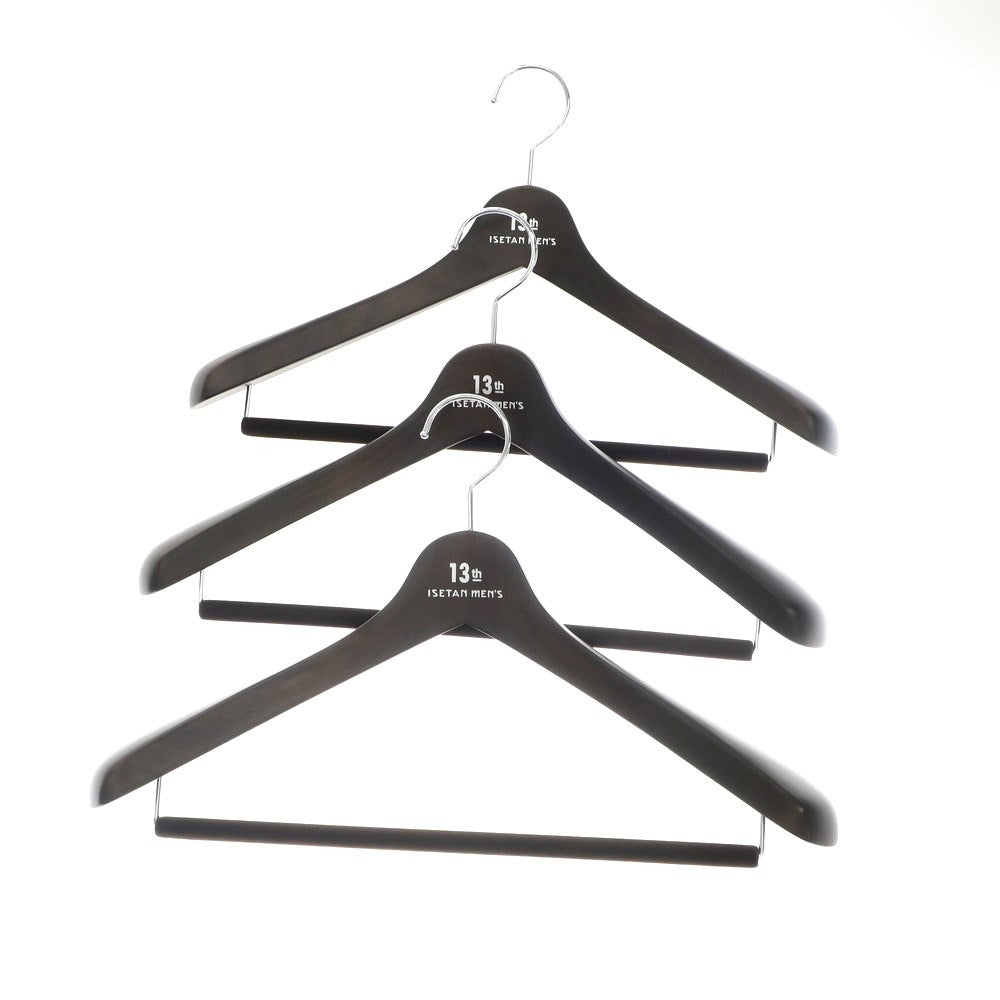 [Used] NAKATA HANGER Isetan 13th Anniversary Suit Hanger Set of 3 Dark Brown [BRW] [S/S/A/W] [Condition Rank B] ​​[Men&