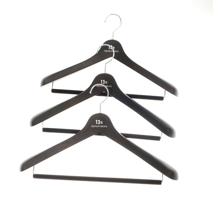 [Used] NAKATA HANGER Isetan 13th Anniversary Suit Hanger Set of 3 Dark Brown [BRW] [S/S/A/W] [Condition Rank B] ​​[Men&