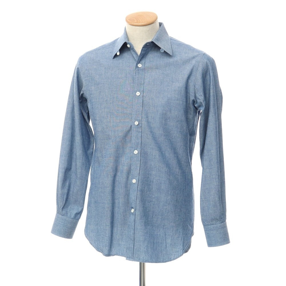 [Used] BEAMS F Cotton Tab Collar Casual Shirt Blue [Size 38] [BLU] [S/S/A/W] [Condition Rank B] ​​[Men&