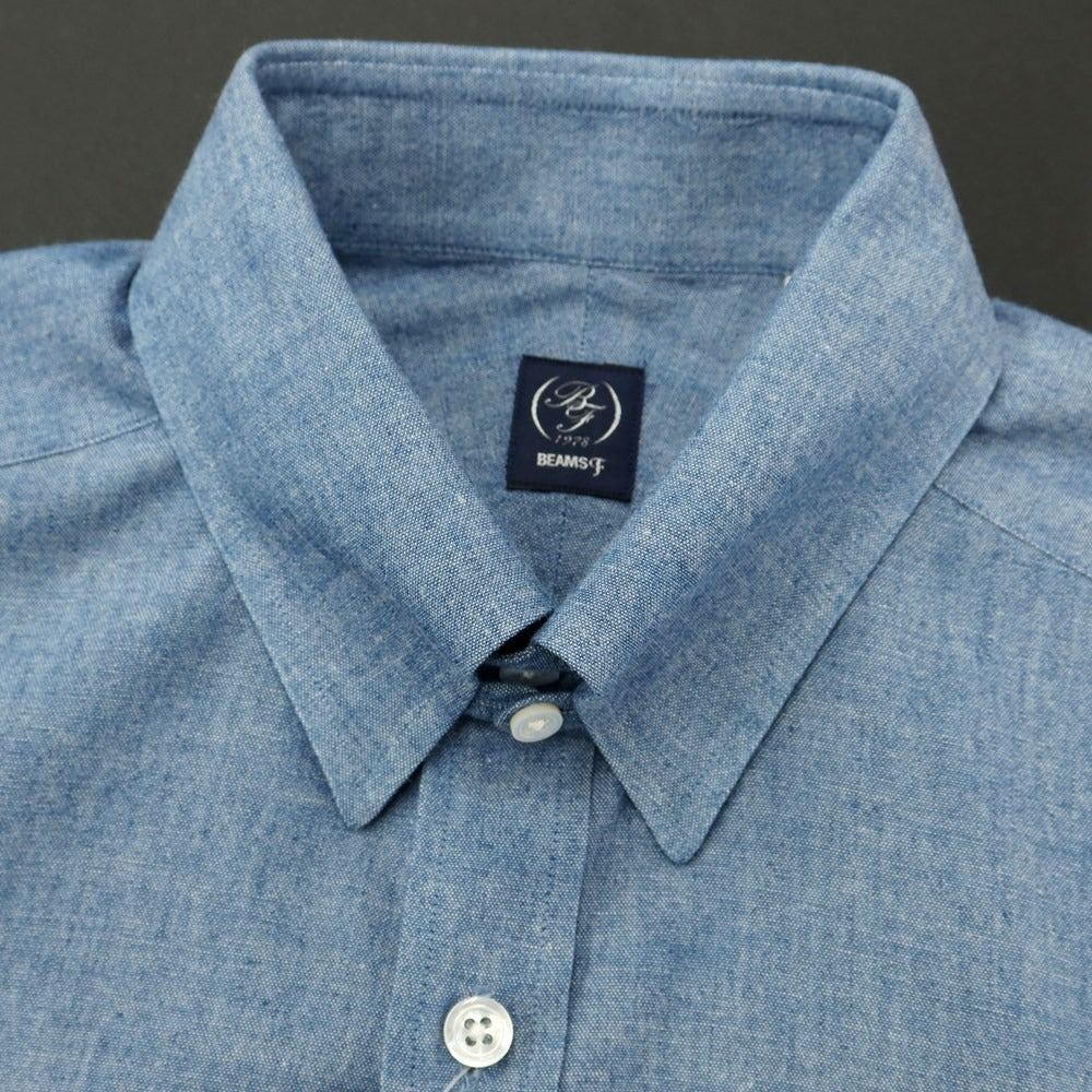 [Used] BEAMS F Cotton Tab Collar Casual Shirt Blue [Size 38] [BLU] [S/S/A/W] [Condition Rank B] ​​[Men&