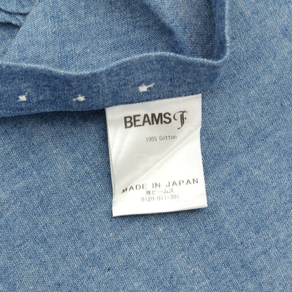 [Used] BEAMS F Cotton Tab Collar Casual Shirt Blue [Size 38] [BLU] [S/S/A/W] [Condition Rank B] ​​[Men&