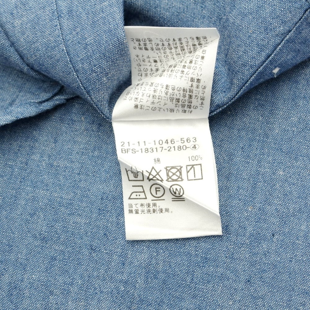 [Used] BEAMS F Cotton Tab Collar Casual Shirt Blue [Size 38] [BLU] [S/S/A/W] [Condition Rank B] ​​[Men&