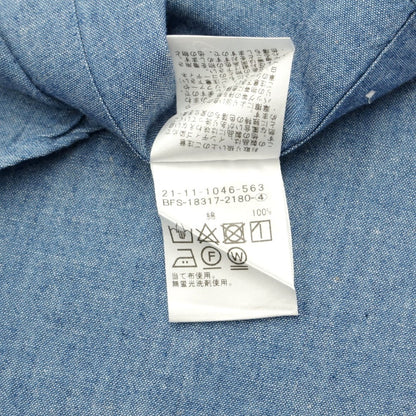 [Used] BEAMS F Cotton Tab Collar Casual Shirt Blue [Size 38] [BLU] [S/S/A/W] [Condition Rank B] ​​[Men&