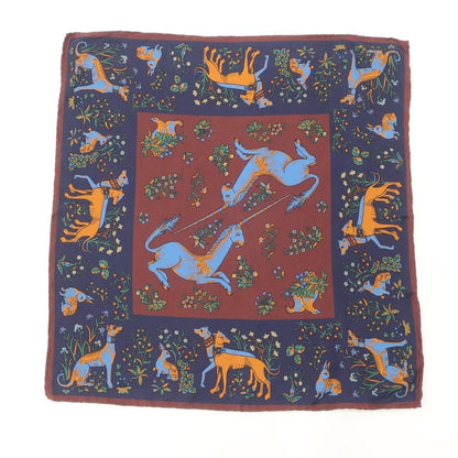 [Used] Personality Silk Pocket Square Navy x Brown [NVY] [S/S/A/W] [Condition Rank B] ​​[Men&