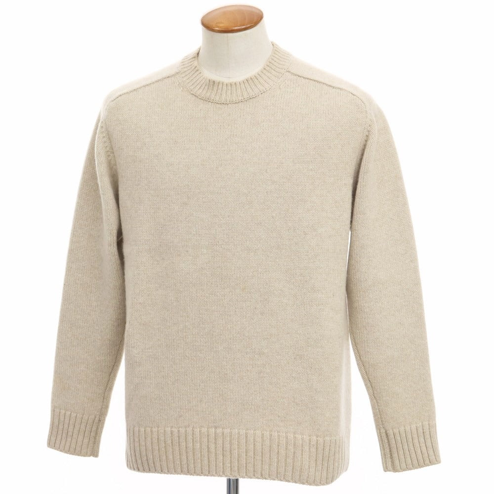 【中古】バトナー BATONER カシミヤ クルーネック プルオーバーニット ライトベージュ【サイズ2】【BEI】【A/W】【状態ランクC】【メンズ】【768885】