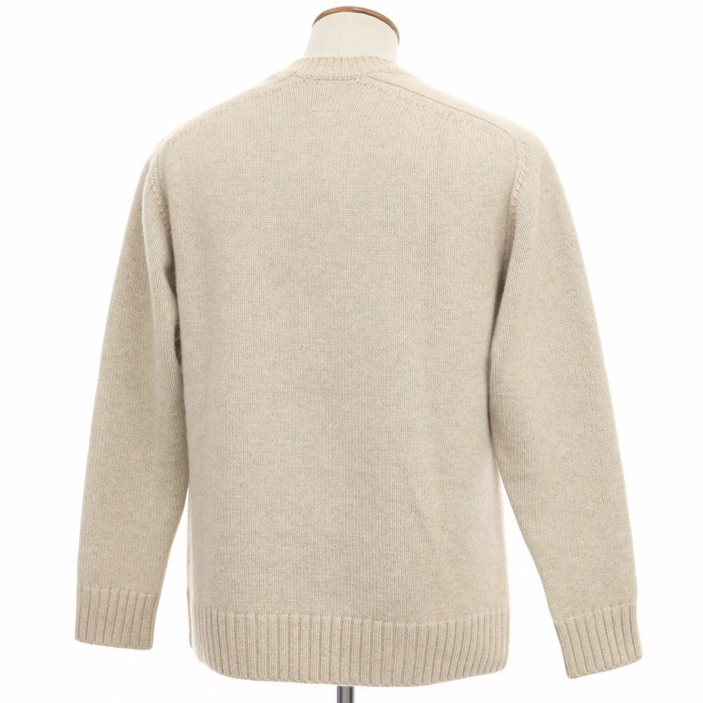 【中古】バトナー BATONER カシミヤ クルーネック プルオーバーニット ライトベージュ【サイズ2】【BEI】【A/W】【状態ランクC】【メンズ】【768885】