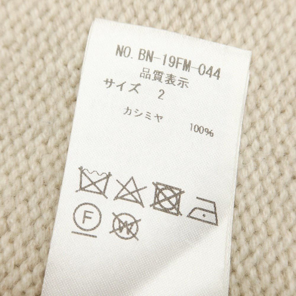 [Used] BATONER Cashmere Crew Neck Pullover Knit Light Beige [Size 2] [BEI] [A/W] [Condition Rank C] [Men&