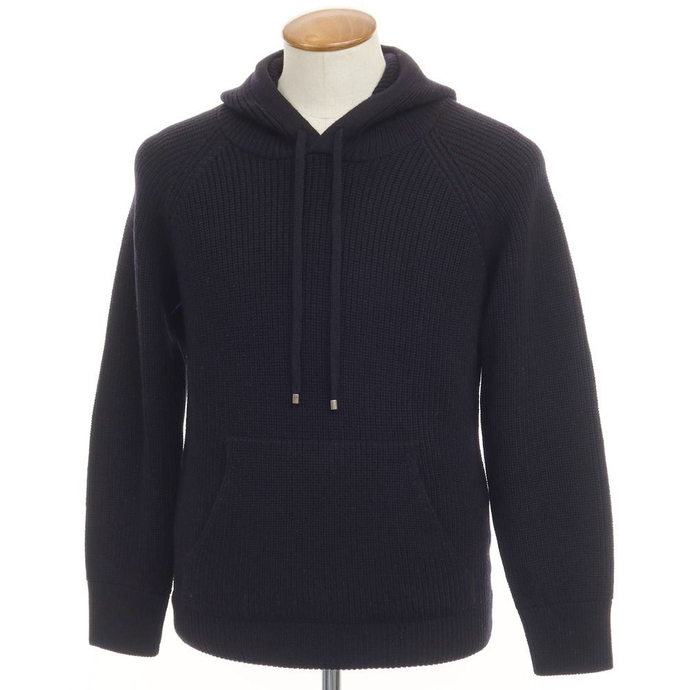 [Used] Buffy wool knit pullover hoodie, black [Size 46] [BLK] [A/W] [Condition Rank B] ​​[Men&