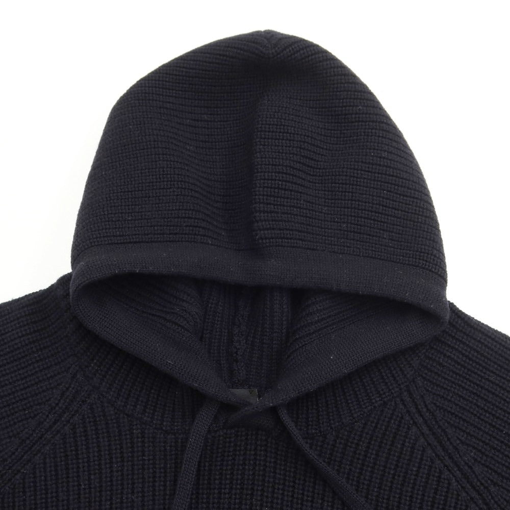 [Used] Buffy wool knit pullover hoodie, black [Size 46] [BLK] [A/W] [Condition Rank B] ​​[Men&