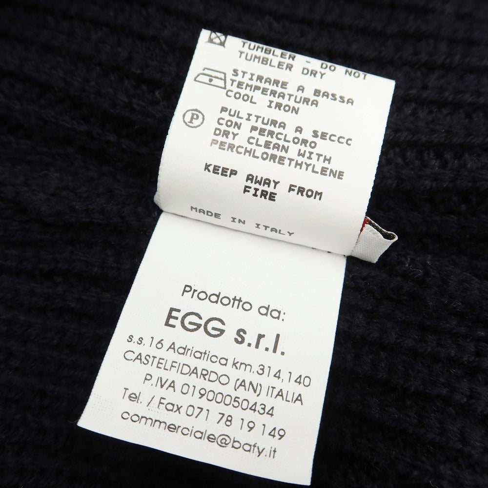 [Used] Buffy wool knit pullover hoodie, black [Size 46] [BLK] [A/W] [Condition Rank B] ​​[Men&