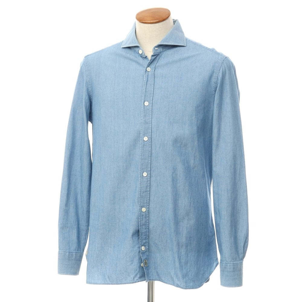 [Used] Luigi Borrelli Luxury Vintage LUIGIBORRELLI LUXURY VINTAGE Cotton Horizontal Collar Casual Shirt Light Blue [Size 39] [BLU] [S/S/A/W] [Condition Rank C] [Men&