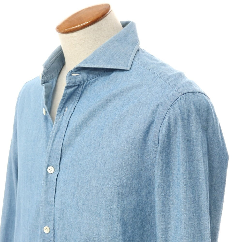 [Used] Luigi Borrelli Luxury Vintage LUIGIBORRELLI LUXURY VINTAGE Cotton Horizontal Collar Casual Shirt Light Blue [Size 39] [BLU] [S/S/A/W] [Condition Rank C] [Men&