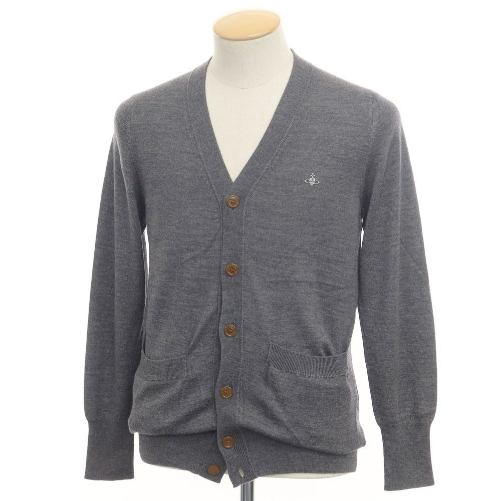 【中古】ヴィヴィアンウエストウッドマン Vivienne WestwoodMAN ウールアクリル ニット カーディガン グレー【サイズ44】【GRY】【A/W】【状態ランクC】【メンズ】【768885】
