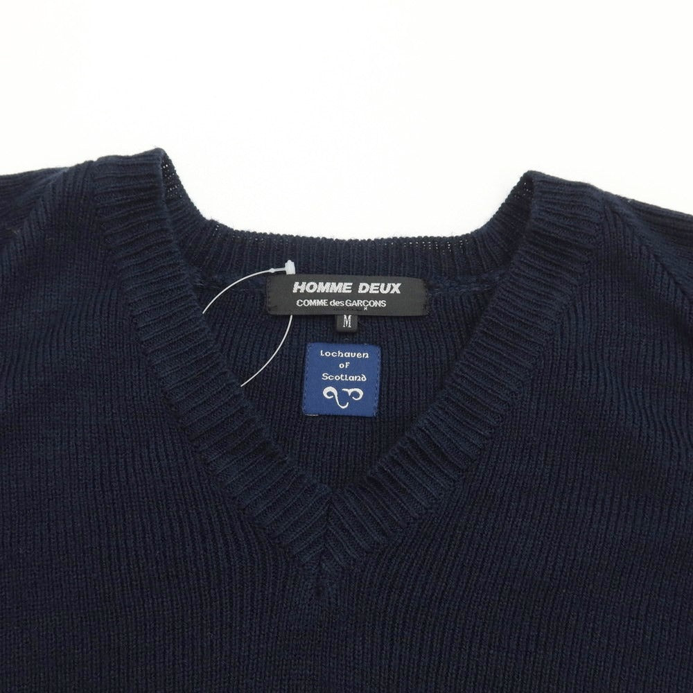 [Used] COMME des GARCONS HOMME DEUX Acrylic V-neck pullover knit navy [Size M] [NVY] [A/W] [Condition Rank C] [Men&