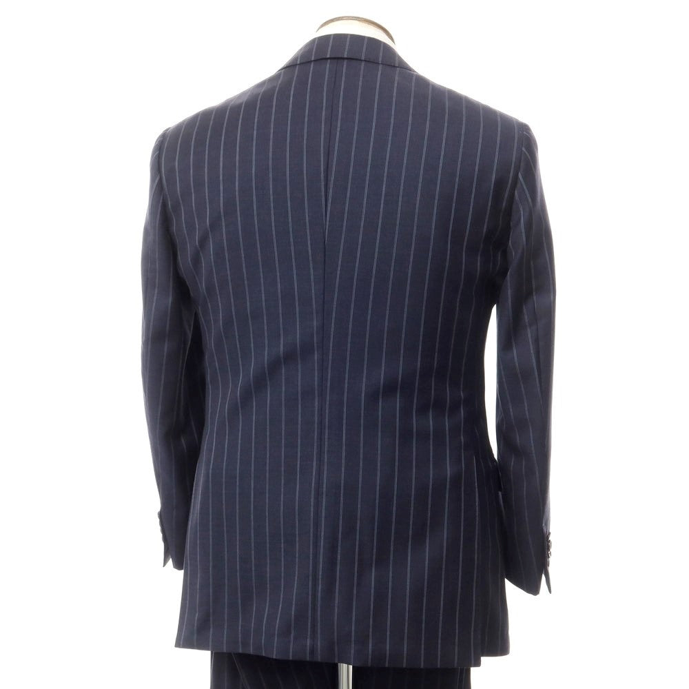 [Used] Artigianale Wool Striped 3-Button Suit Navy x Light Blue [50] [Condition Rank C] [Men&