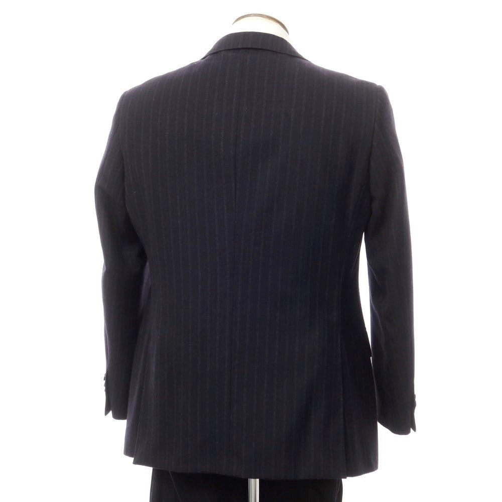 [Used] Mitsumine Wool Striped 3-Button Suit, Dark Navy [AB6/89] [Condition Rank D] [Men&