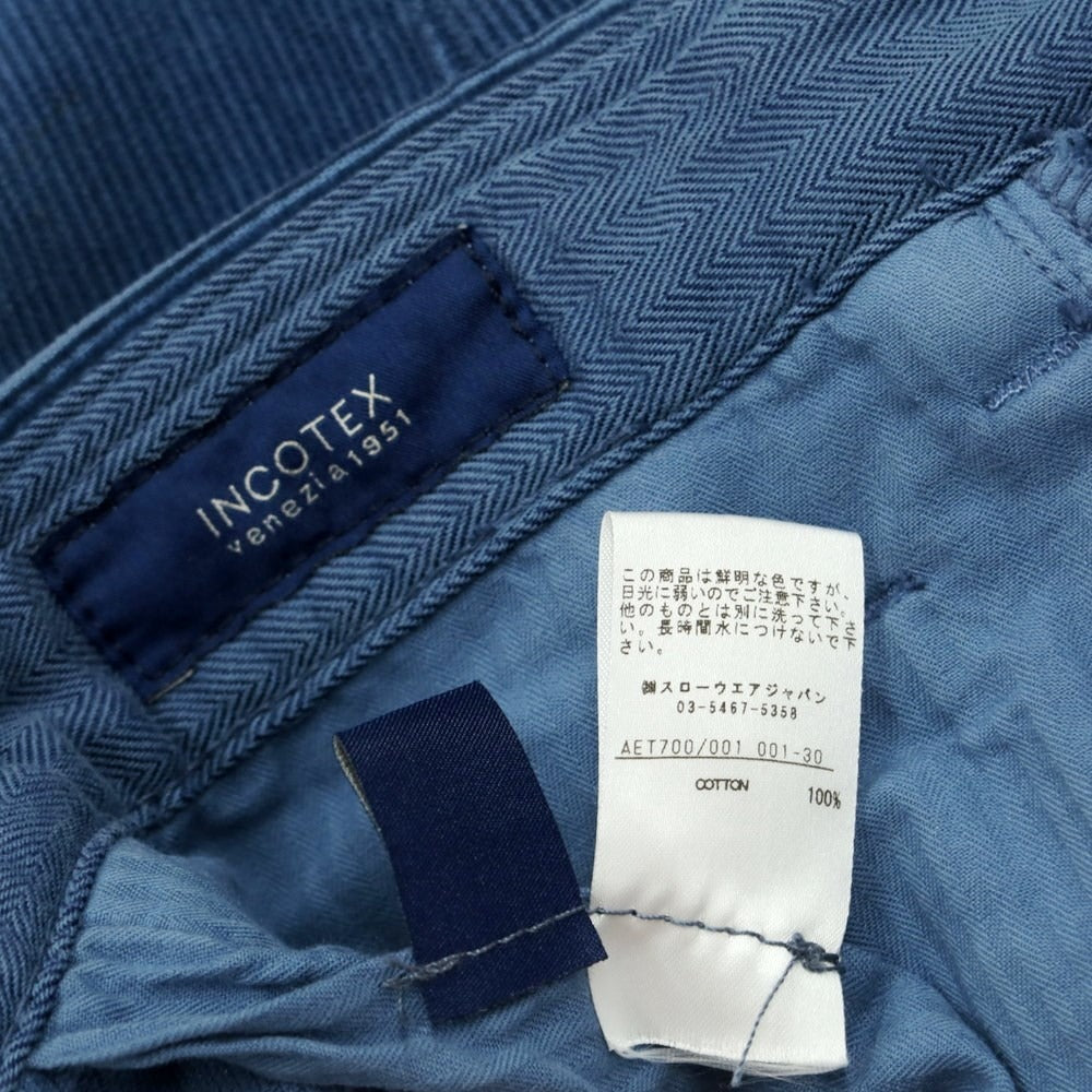 [Used] INCOTEX Cotton Corduroy Pants Slacks Navy Blue [Size 48] [BLU] [A/W] [Condition Rank B] ​​[Men&