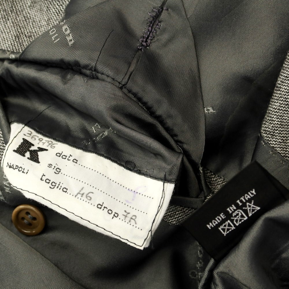 [Used] Kiton Wool 3B Tailored Jacket Grey [Size 46 Drop 7] [GRY] [A/W] [Condition Rank D] [Men&