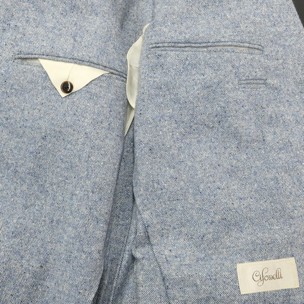 [Used] Cifonelli Cashmere 3B Casual Jacket Ash Blue [Size 46 Drop 7] [BLU] [A/W] [Condition Rank C] [Men&