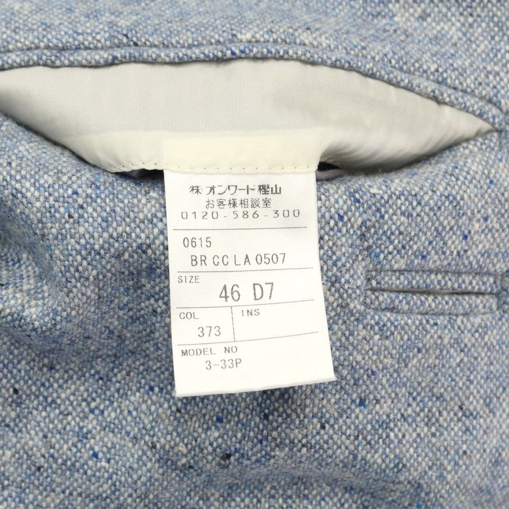 [Used] Cifonelli Cashmere 3B Casual Jacket Ash Blue [Size 46 Drop 7] [BLU] [A/W] [Condition Rank C] [Men&