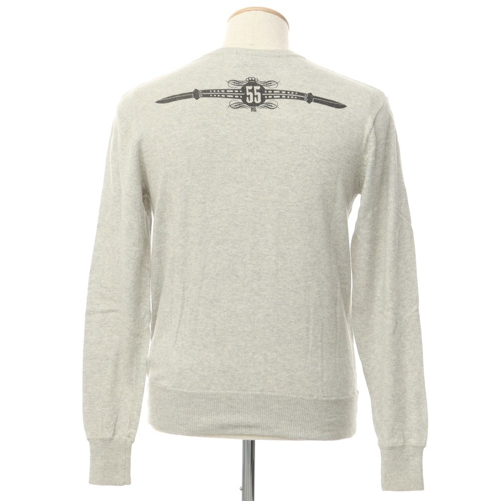 [Used] Fifty Five DSL 55DSL Cotton Wool Crew Neck Pullover Knit Light Gray [Size M] [GRY] [A/W] [Condition Rank C] [Men&