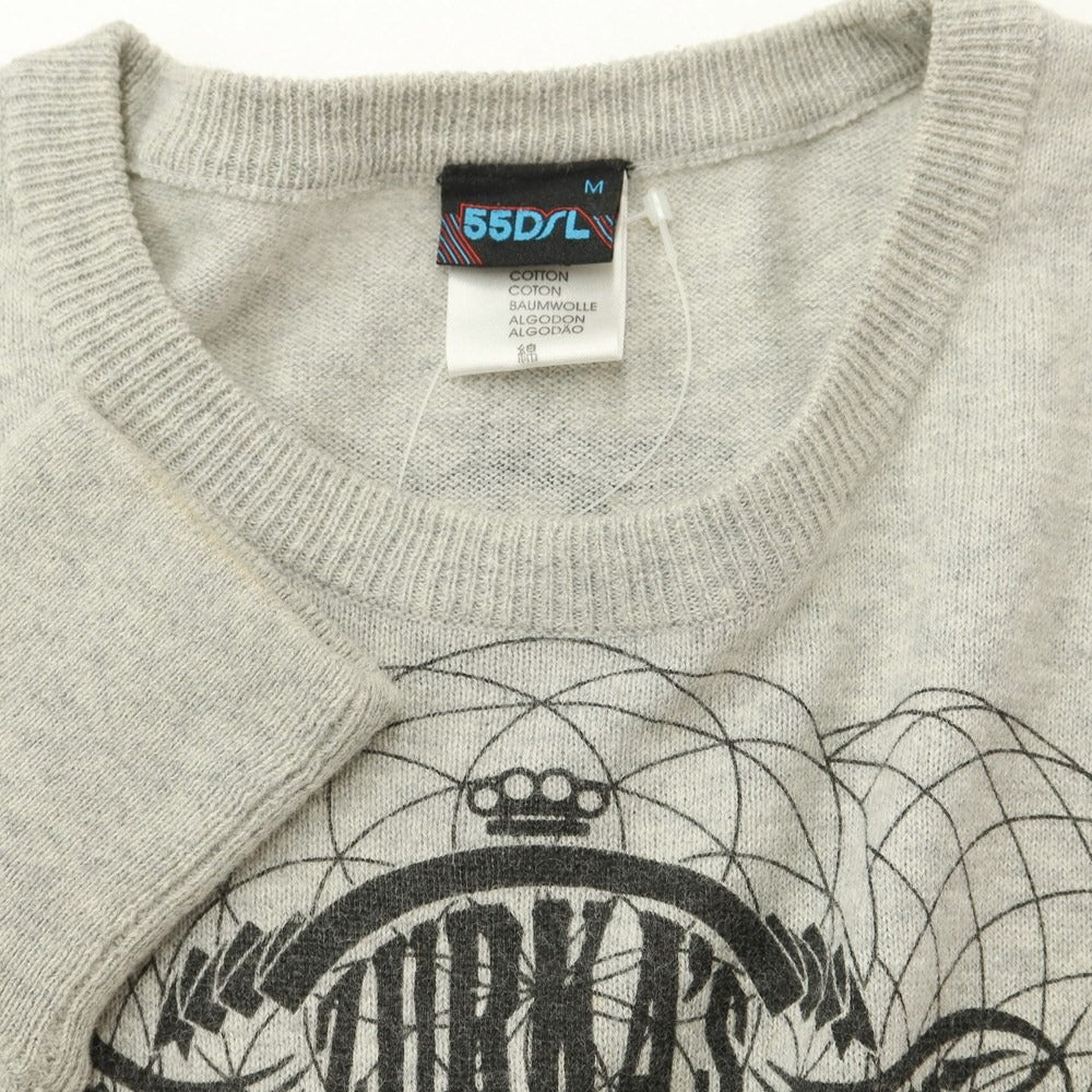 [Used] Fifty Five DSL 55DSL Cotton Wool Crew Neck Pullover Knit Light Gray [Size M] [GRY] [A/W] [Condition Rank C] [Men&