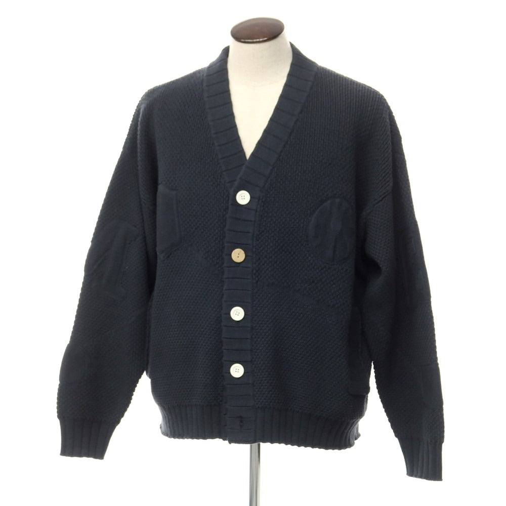 【中古】ミューズ MUZE × EMPTY SETT コットンアクリル ニット カーディガン ダークグリーン【サイズ2】【GRN】【S/S/A/W】【状態ランクB】【メンズ】【768879】