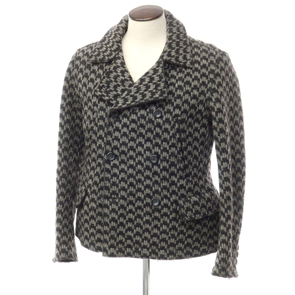 [Used] Dolce &amp;amp; Gabbana Wool Polyester Peacoat Gray x Black [Size 48] [GRY] [A/W] [Condition Rank C] [Men&