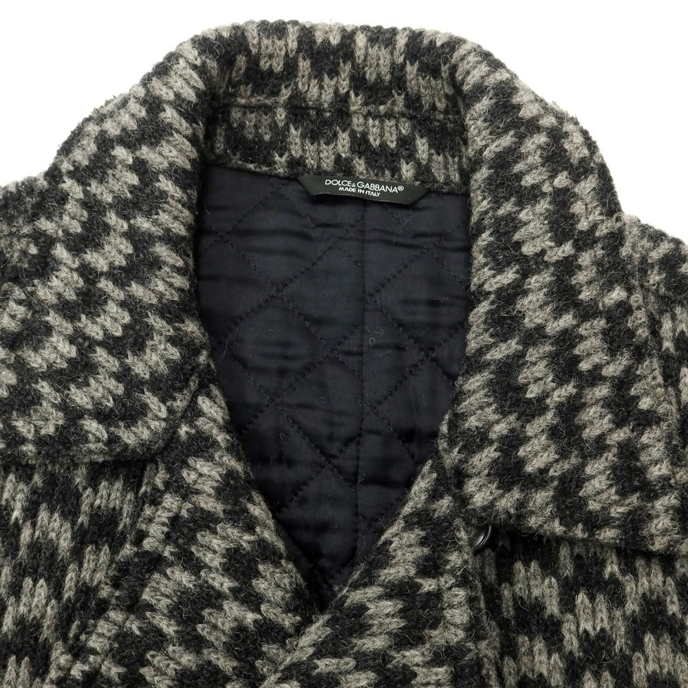 [Used] Dolce &amp;amp; Gabbana Wool Polyester Peacoat Gray x Black [Size 48] [GRY] [A/W] [Condition Rank C] [Men&