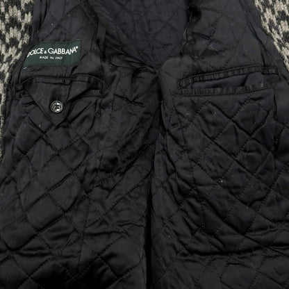 [Used] Dolce &amp;amp; Gabbana Wool Polyester Peacoat Gray x Black [Size 48] [GRY] [A/W] [Condition Rank C] [Men&