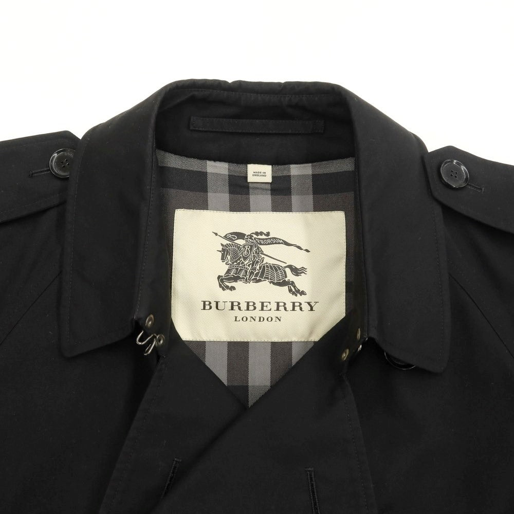 [Used] Burberry British-made polyester cotton trench coat, black [50] [Condition: C] [Men&