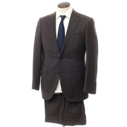 [Used] Mila Schon wool silk check 2 button suit dark grey x black [48] [Condition Rank C] [Men&