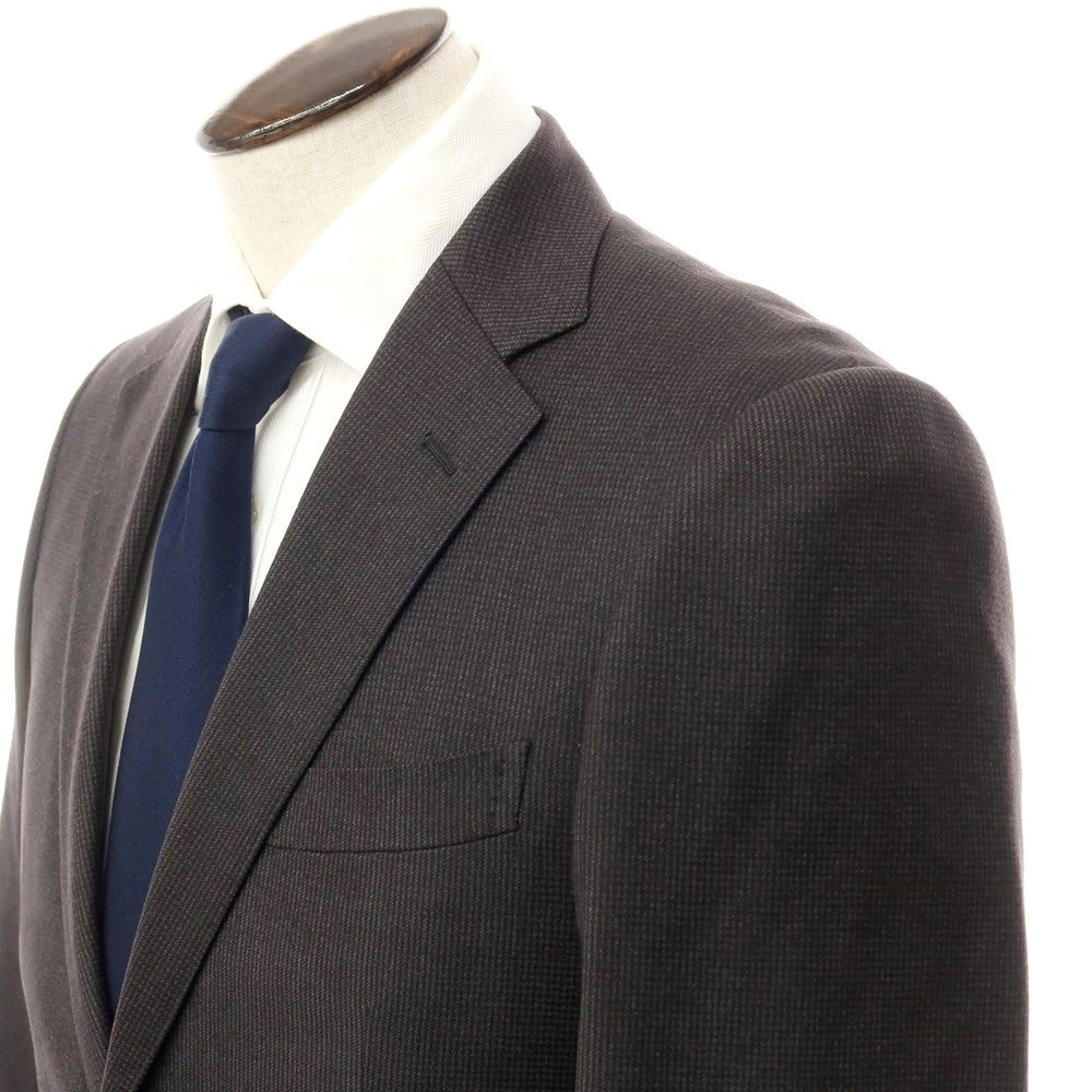 [Used] Mila Schon wool silk check 2 button suit dark grey x black [48] [Condition Rank C] [Men&