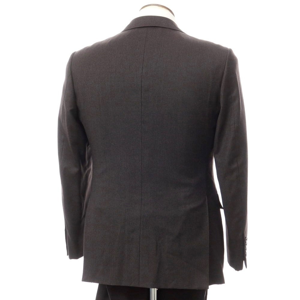 [Used] Mila Schon wool silk check 2 button suit dark grey x black [48] [Condition Rank C] [Men&