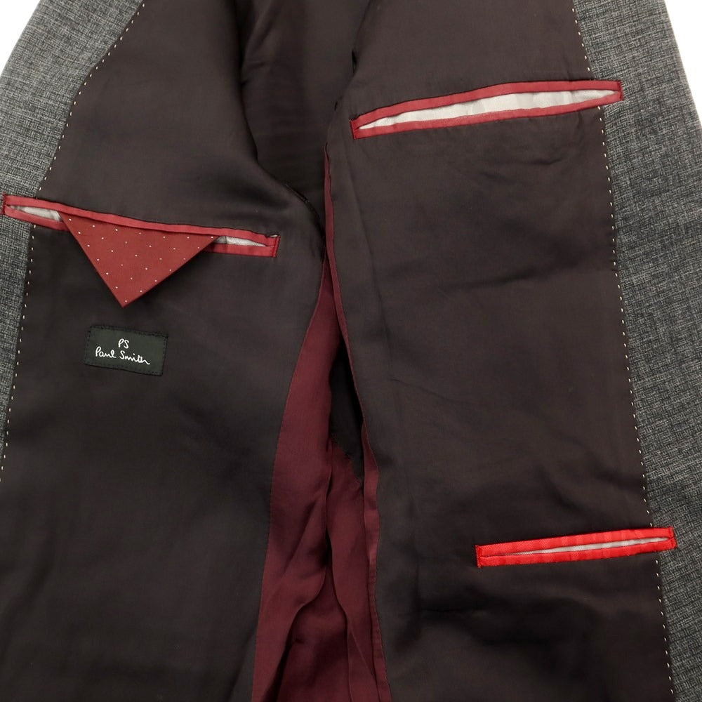 [Used] PS Paul Smith Wool Polyester 1B Casual Jacket Gray x Black [Size L] [GRY] [A/W] [Condition Rank C] [Men&